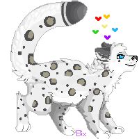 Pixel snow leopard — Weasyl