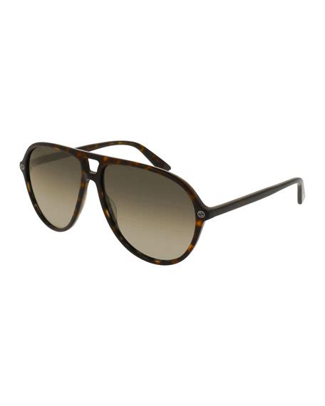 gucci acetate aviator sunglasses brown tortoise bergdorf goodman