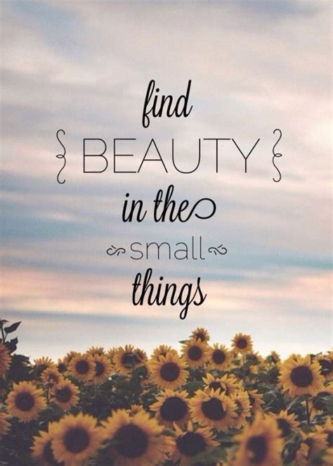 Find Beauty In The Small Things Motivational Quotes Beauty Beauty