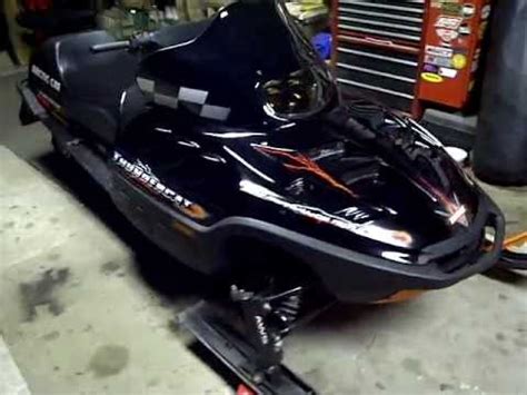 The sleds were about the same and the freezing rain did. 2001 Arctic Cat Thundercat 1000 - YouTube
