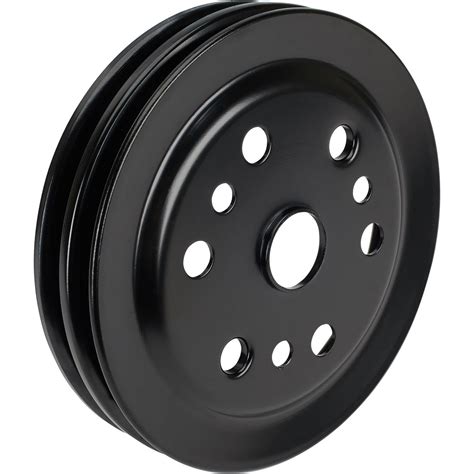Small Block Chevy Black Double Groove Pulley Set Short Pump