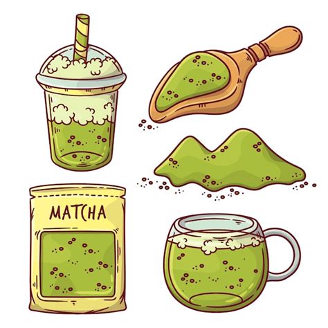 Free Vector Matcha Tea Collection