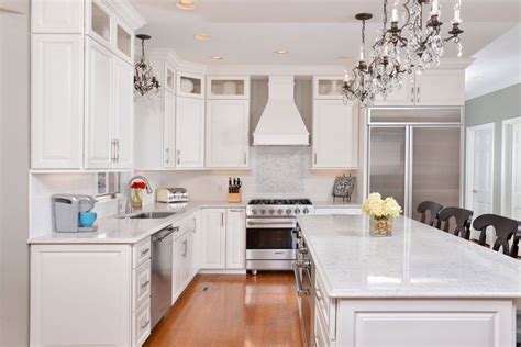 Sparkling White Quartz Countertop For Your Kitchen Design With Images