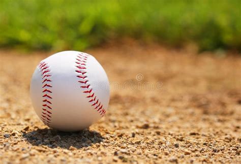 Baseball On Field Closeup Stock Photo Image Of Dirt 43888792