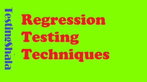 In regression testing, test cases call regression test suite once requirements for functional testing are finalized. regression testing techniques | regression testing in ...