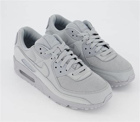 Nike Air Max 90 Trainers Wolf Grey Wolf Grey Black Sneaker Herren