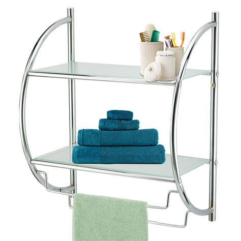 Modern Chrome Quality Bathroom Shelf Towel Stand Rack Rails