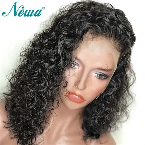 13x6 Short Lace Front Human Hair Wigs For Black Women Nyuwa Brazilian Remy Hair Curly Lace Front