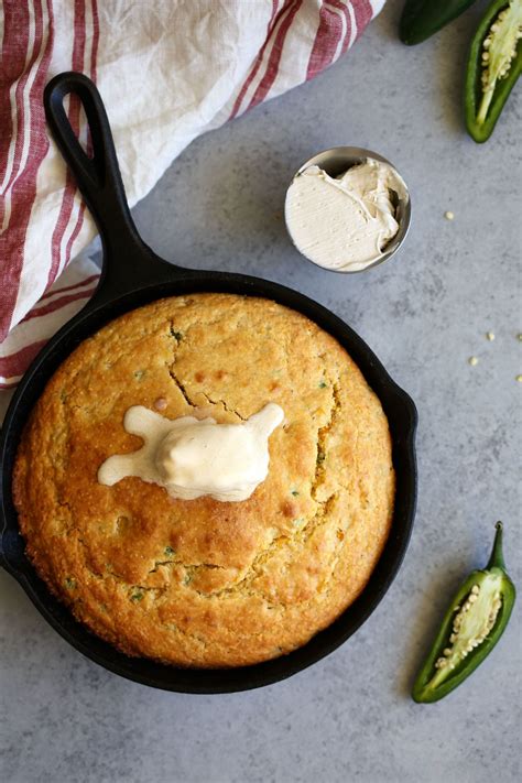 Skillet Jalapeno Cornbread With Whipped Maple Butter Cornbread