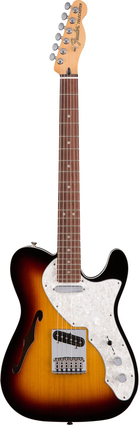 Fender Deluxe Telecaster Thinline Rosewood 3 Color Sunburst Ebay