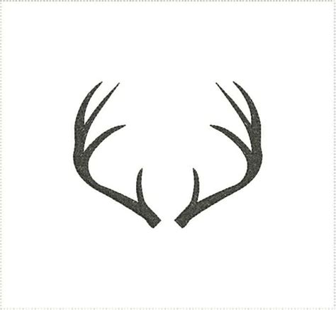 Deer Antlers Embroidery Machine Design 4x4 5x7 Bernina Brother Pfaff