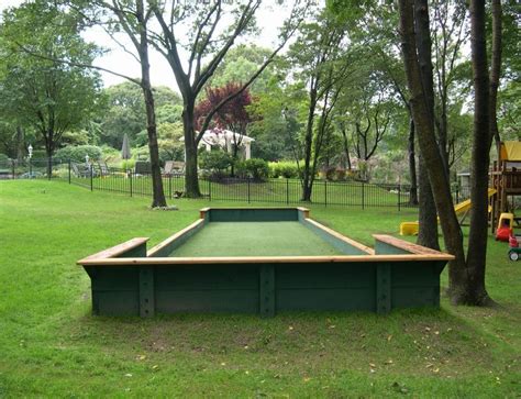 Plot the bocce ball court. The Putting Green Company of Long Island: Outdoor Projects ...