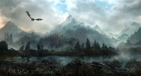 Tons of awesome skyrim wallpapers 1920x1080 to download for free. The Elder Scrolls V: Skyrim, Dragon, Mountain Wallpapers ...