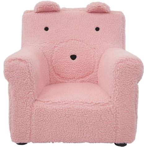 20 In Plush Pink Bear Animal Shaped Mini Chair Furniture For Nursery