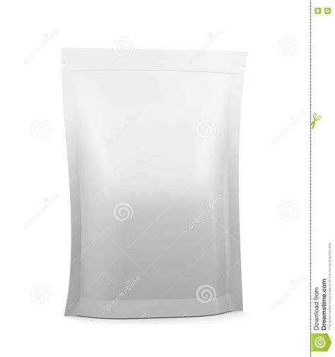 Template Food Packaging Doy Pack Isolated 3d Rendering Stock