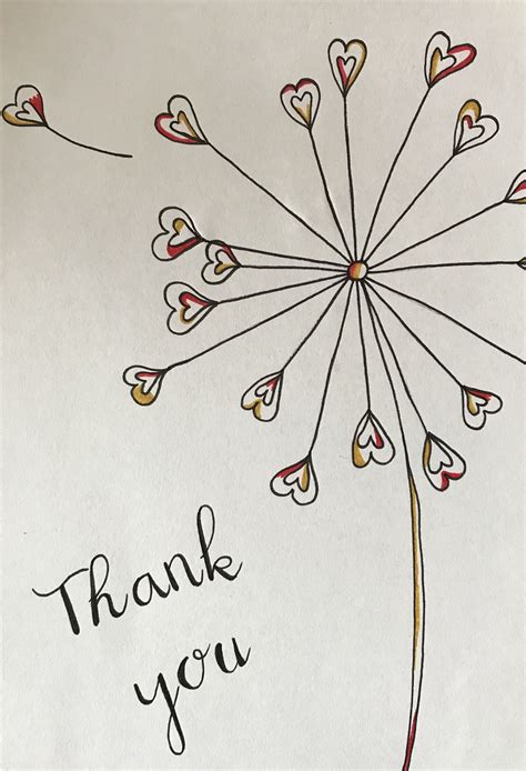 Diy Thank You Card Doodle Cute Thank You Cards Card Drawing