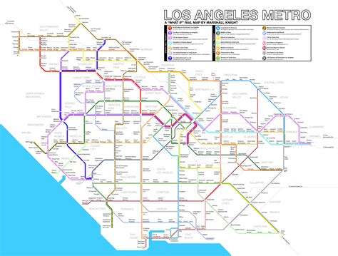Los Angeles What If Metro Rail Map Rimaginarymaps