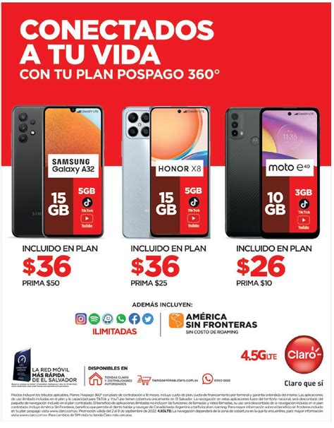 Oferta De Smartphones Pospago En Claro El Salvador 02 Septiembre