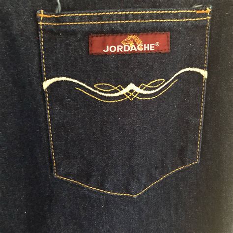 Vtg Jordache Jeans Embroidered Pockets Womens Vintage Orange Stitching