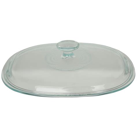 Corningware Dc15c Fluted Oval Clear Glass Replacement Lid Helton