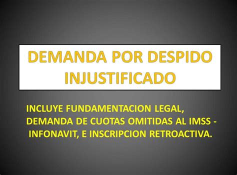 Ejemplo De Despido Injustificado En Mexico Nuevo Ejemplo