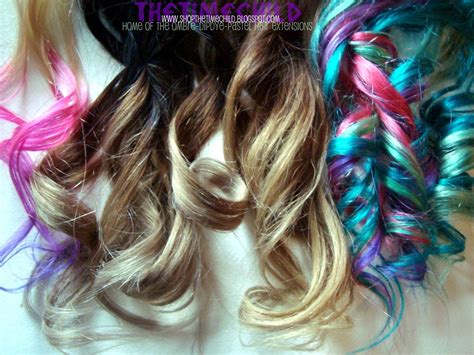 Thetimechild Ombre Dip Dye Rainbow And Pastel Hair Extensions