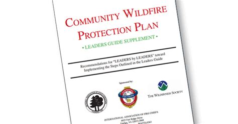 community wildfire protection plan leaders guide supplement