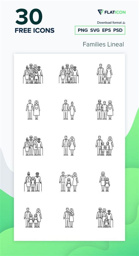 Families Lineal Icon Pack Free Icons Vector Free Vector Icons