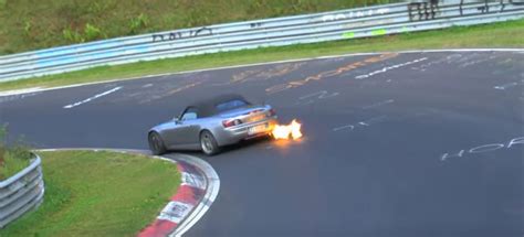 Flame Spitting Honda S2000 Drifting On Nurburgring Is A Lesson In