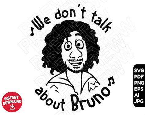 Encanto Bruno Svg We Dont Talk About Bruno Png Clipart Cricut Etsy