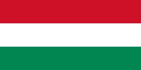 De hongaarse vlag bestaat uit drie horizontale banen waarbij de bovenste baan rood is, de middelste baan is wit en de onderste baan heeft de groene baan. Hongarije vlag vector - country flags