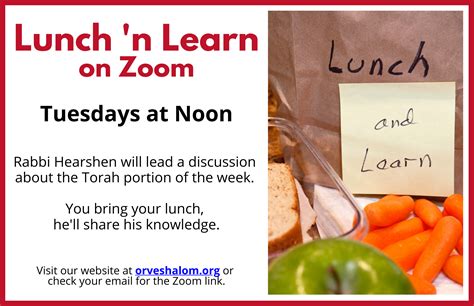 Lunch N Learn On Zoom Atlanta Jewish Connector