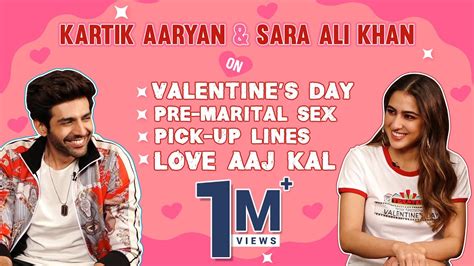 Kartik Aaryan Sara Ali Khan On Valentines Day Pre Marital Sex Weird Pick Up Lines And Love Aaj