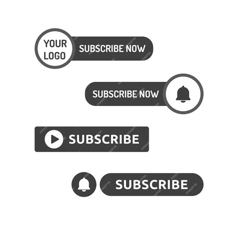 Premium Vector Youtube Subscribe Button Vector 2023