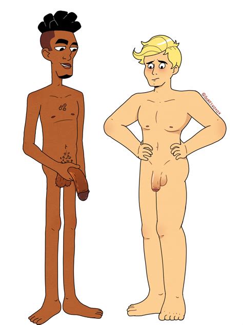 rule 34 african male bonesxoxox brown skin embarrassed fred jones gay holding penis male only