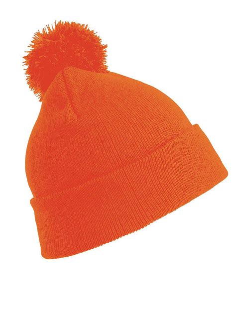 Result Winter Pom Pom Beanie Hat Rc028x Workwear Supermarket