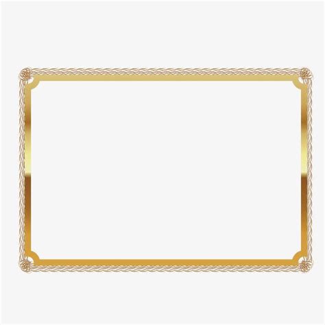 Yellow Shading Certificate Vector Diagram Frame Png Transparent