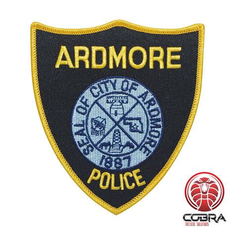 Ardmore Police Embroidered Patch Iron On Military Airsoft