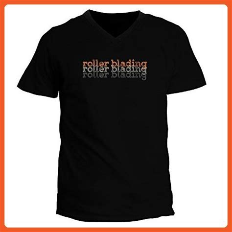 Idakoos Roller Blading Repeat Retro Hobbies V Neck T Shirt