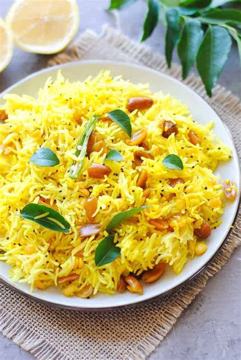 South Indian Lemon Rice Recipe Instant Pot Indian Ambrosia