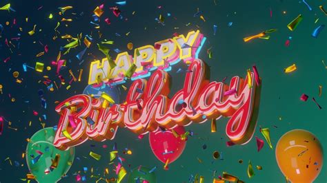 Happy Birthday Message Animation 3D model | CGTrader