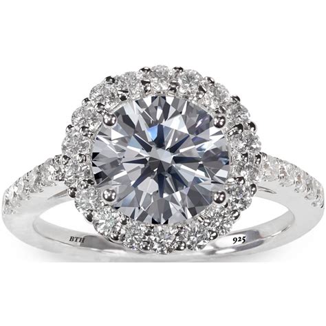 925 Sterling Silver Stunning Round Cut Simulated Diamond Luxury Wedding Engagement Bridal Ring