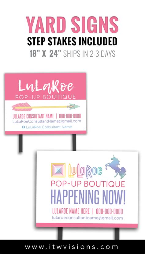 Lularoe Business Yard Signs To Promote Your Pop Up Boutiques There Are