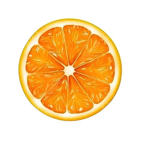 Half Orange Fruit Sliced Transparency Background Fruit Object Top View
