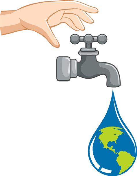 Save Water Concept With Water Dropping From Tap 2173914 Vector Art At
