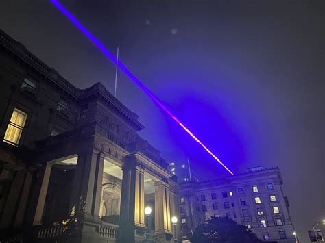 Light beam shining from Grace Cathedral perplexes SF residents