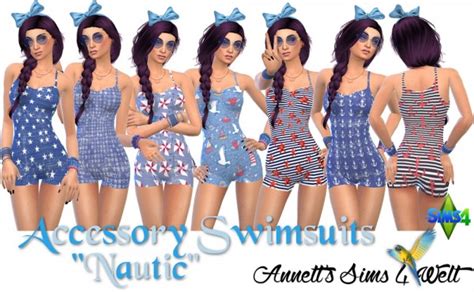 Annett`s Sims 4 Welt Accessory Swimsuits Nautic • Sims 4 Downloads