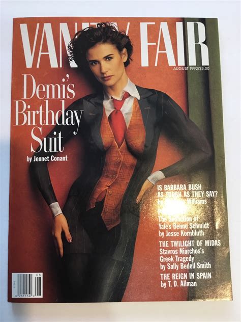 Vanity Fair Magazine Aug 1992 Demi Moore Movie Star Cover Etsy