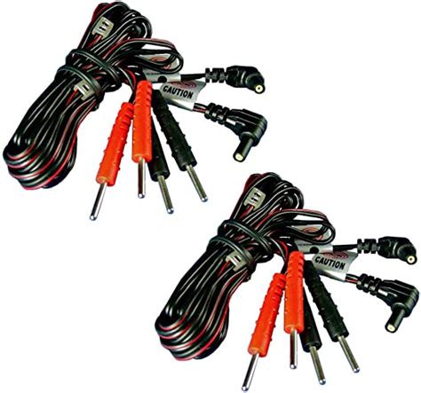 premium 4 x lead wires 2 pairs for tens and ems units standard female plug