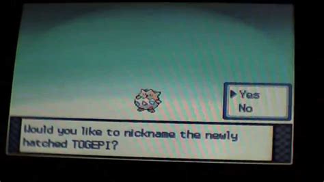 Pokemon massage raises a pokemon's friendship level. Shiny Togepi from Cynthia after 100~ Eggs on Platinum - YouTube